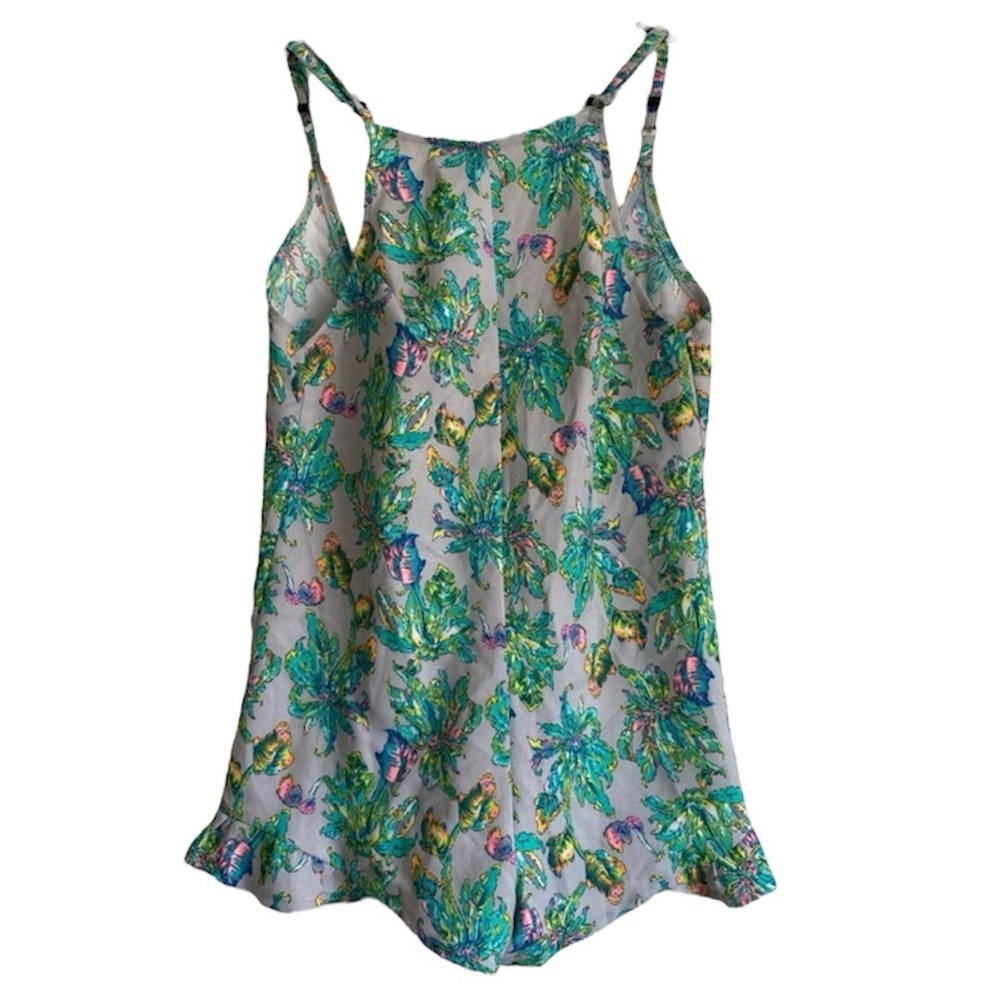 NWT- Mika & Gala Gra/Green Colorful Floral Romper Size 10